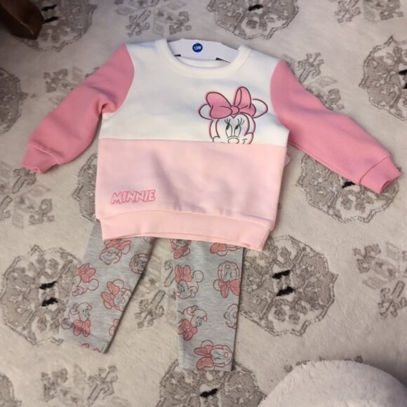 12M Disney Baby Girls 2 Piece Sweater and Pants - Picture 1 of 4